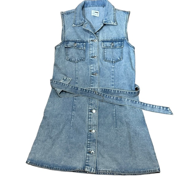 CiSono Womens Denim Mini Dress Size Large - Picture 11 of 12